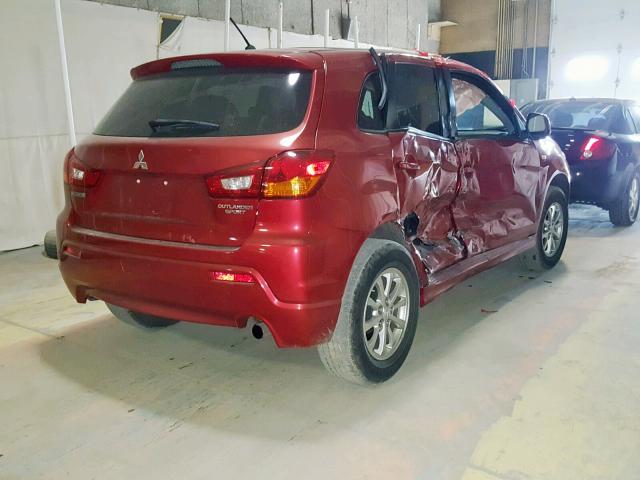 JA4AP3AU7BZ022475 - 2011 MITSUBISHI OUTLANDER RED photo 4