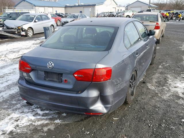 3VW2K7AJ3CM333343 - 2012 VOLKSWAGEN JETTA BASE Մոխրագույն լուսանկար 4