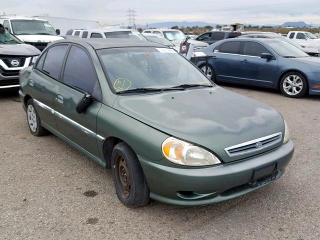 KNADC123726168804 - 2002 KIA RIO GREEN photo 1