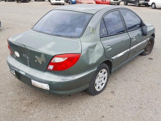 KNADC123726168804 - 2002 KIA RIO GREEN photo 4