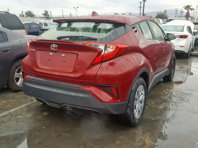 JTNKHMBX2K1012677 - 2019 TOYOTA C-HR XLE RED photo 4