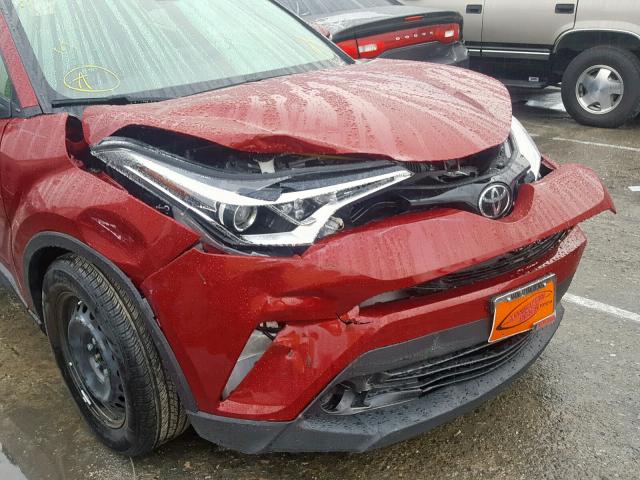 JTNKHMBX2K1012677 - 2019 TOYOTA C-HR XLE RED photo 9