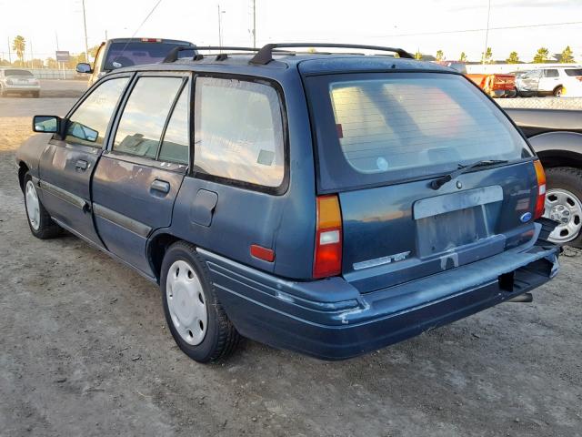 1FASP15J1SW376594 - 1995 FORD ESCORT LX BLUE photo 3