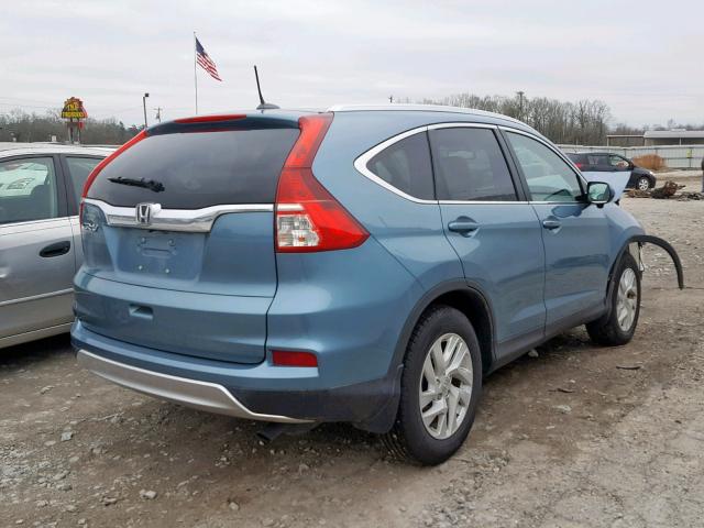 2HKRM3H76FH527955 - 2015 HONDA CR-V EXL BLUE photo 4