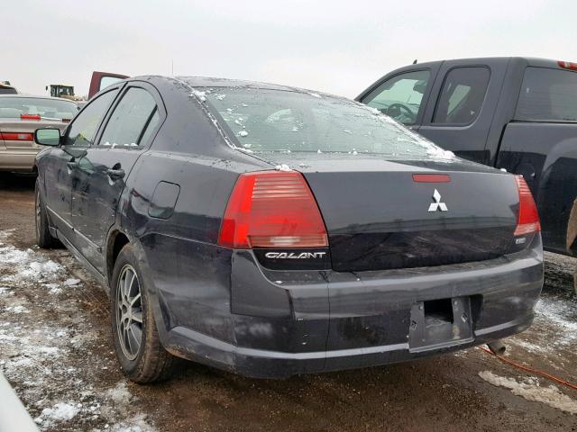 4A3AB46FX4E116684 - 2004 MITSUBISHI GALANT ES BLACK photo 3