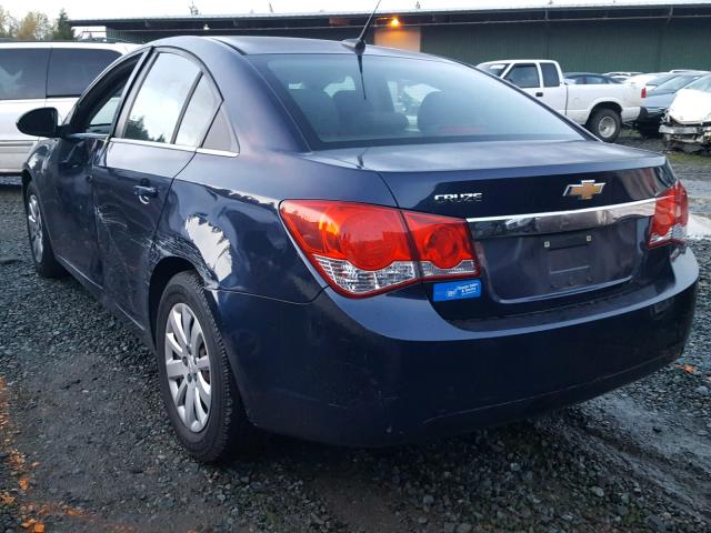 1G1PC5SH6B7221711 - 2011 CHEVROLET CRUZE LS BLUE photo 3