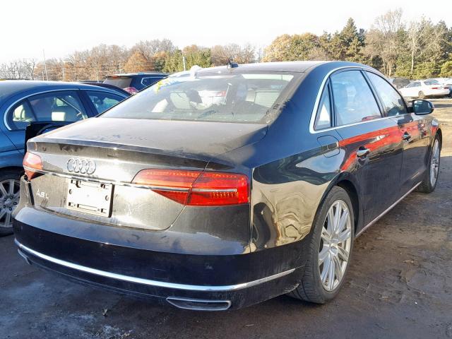 WAU3GAFD3FN001077 - 2015 AUDI A8 L QUATT BLACK photo 4