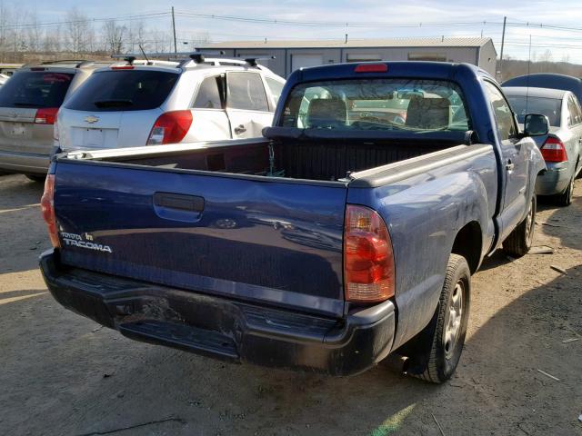 5TENX22N16Z166784 - 2006 TOYOTA TACOMA BLUE photo 4