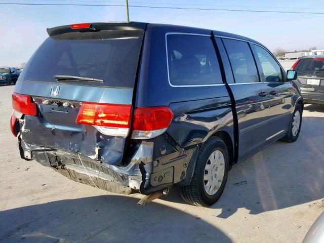 5FNRL3H28AB003785 - 2010 HONDA ODYSSEY LX BLUE photo 4