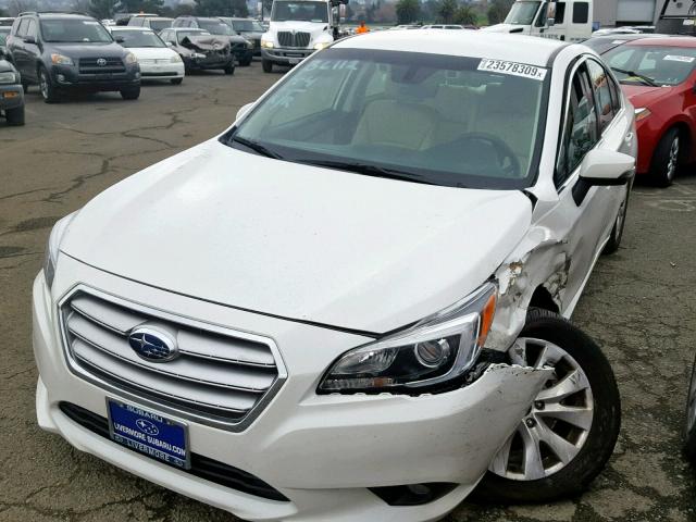 4S3BNAF62H3066927 - 2017 SUBARU LEGACY 2.5 WHITE photo 2