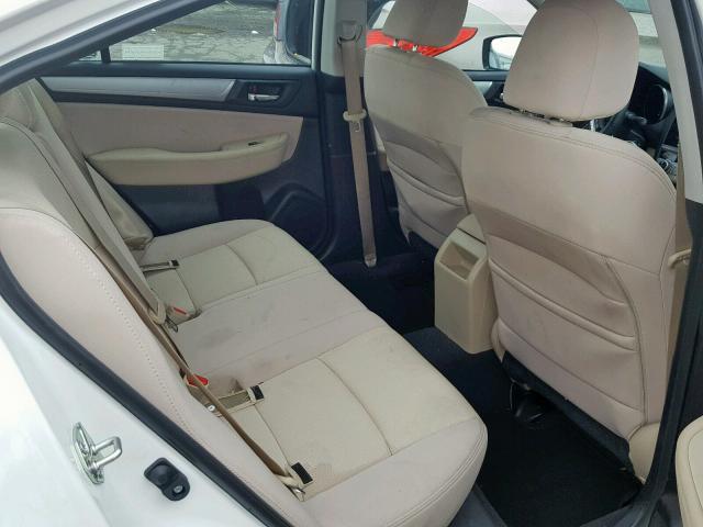 4S3BNAF62H3066927 - 2017 SUBARU LEGACY 2.5 WHITE photo 6