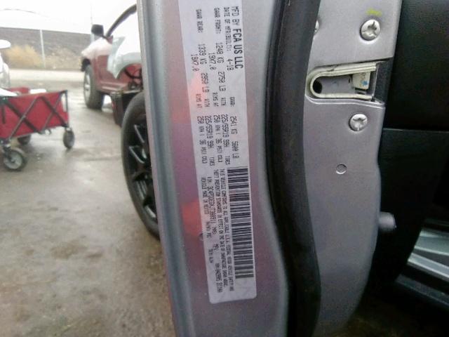 3C4PDDEGXJT388911 - 2018 DODGE JOURNEY GT SILVER photo 10