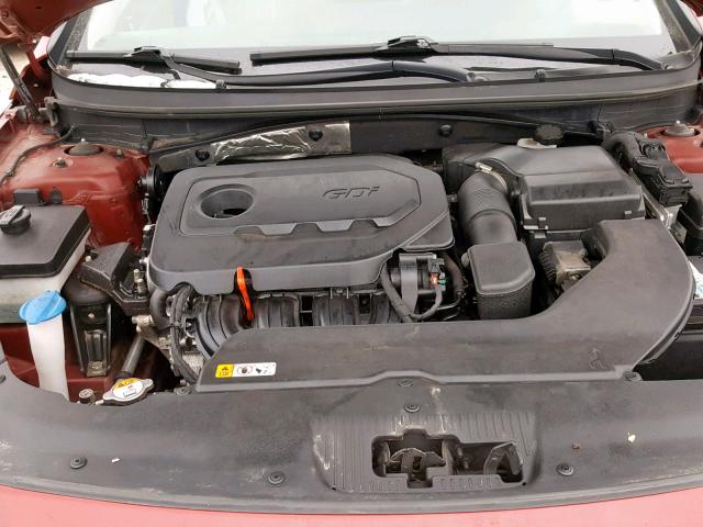 5NPE34AF1FH016937 - 2015 HYUNDAI SONATA SPO RED photo 7