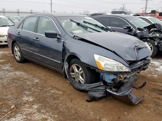 1HGCM56766A093680 - 2006 HONDA ACCORD EX BLUE photo 1