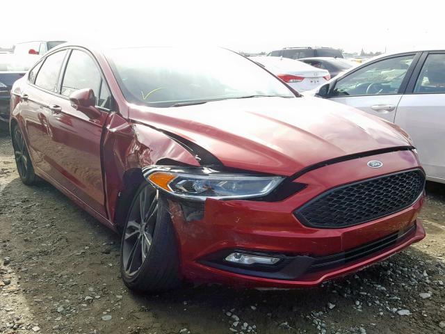 3FA6P0K97HR253142 - 2017 FORD FUSION TIT RED photo 1