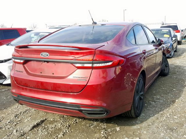 3FA6P0K97HR253142 - 2017 FORD FUSION TIT RED photo 4