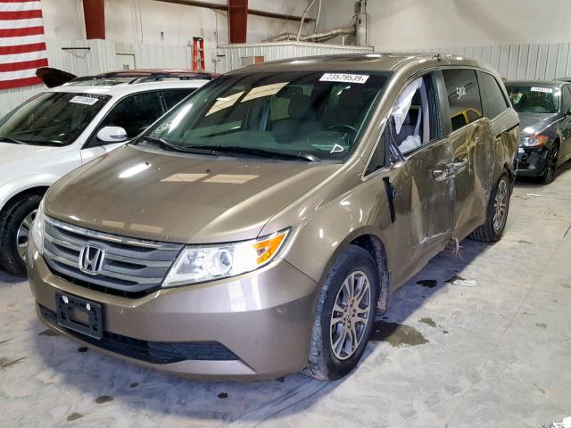 5FNRL5H68CB092016 - 2012 HONDA ODYSSEY EX GOLD photo 2