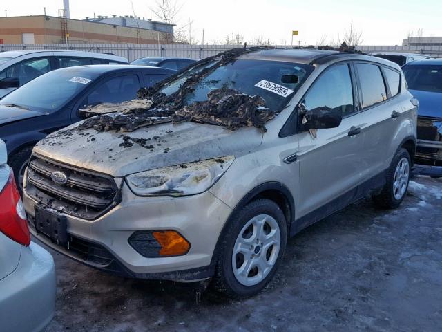 1FMCU0F7XHUA86052 - 2017 FORD ESCAPE S GOLD photo 2