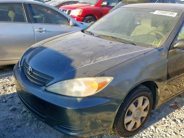 4T1BE32KX2U554261 - 2002 TOYOTA CAMRY LE Mavi foto 9