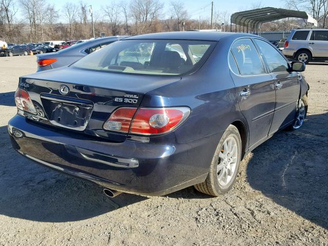 JTHBF30GX36018088 - 2003 LEXUS ES 300 BLUE photo 4