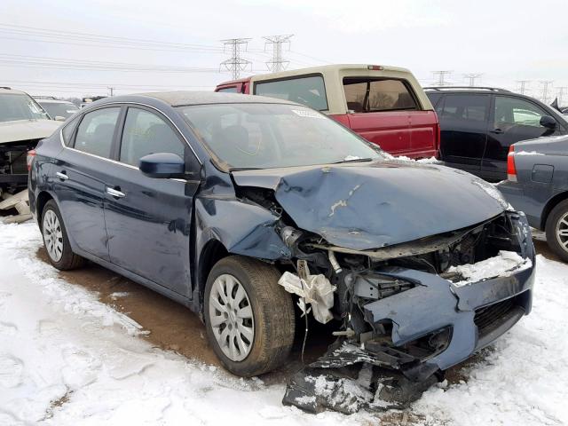 3N1AB7AP4EY283828 - 2014 NISSAN SENTRA S BLUE photo 1