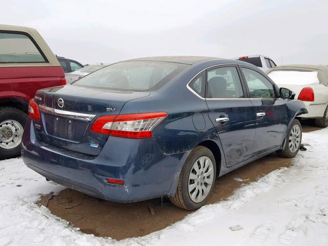 3N1AB7AP4EY283828 - 2014 NISSAN SENTRA S BLUE photo 4