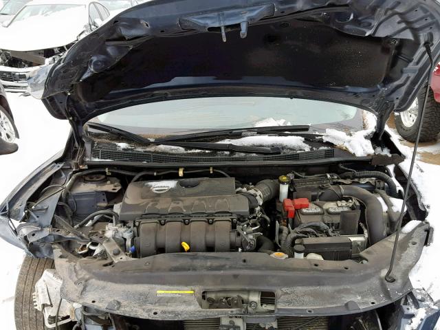 3N1AB7AP4EY283828 - 2014 NISSAN SENTRA S BLUE photo 7