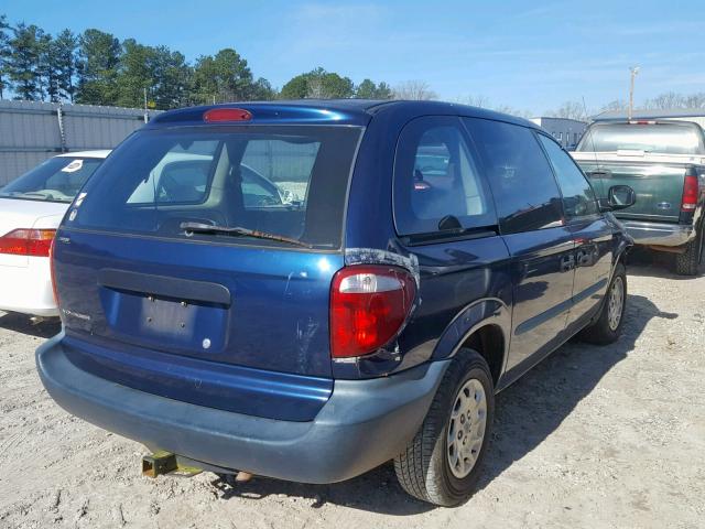 1C4GJ25B01B186159 - 2001 CHRYSLER VOYAGER BLUE photo 4