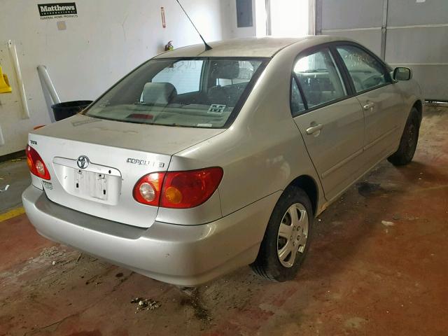 2T1BR32E63C108075 - 2003 TOYOTA COROLLA CE SILVER photo 4