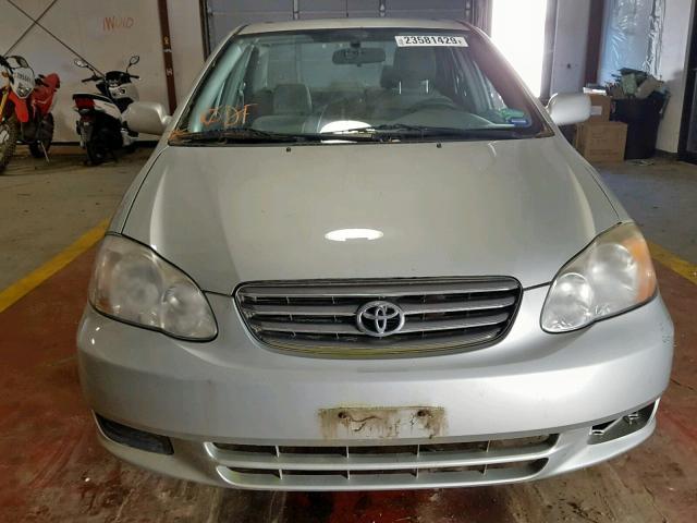 2T1BR32E63C108075 - 2003 TOYOTA COROLLA CE SILVER photo 9