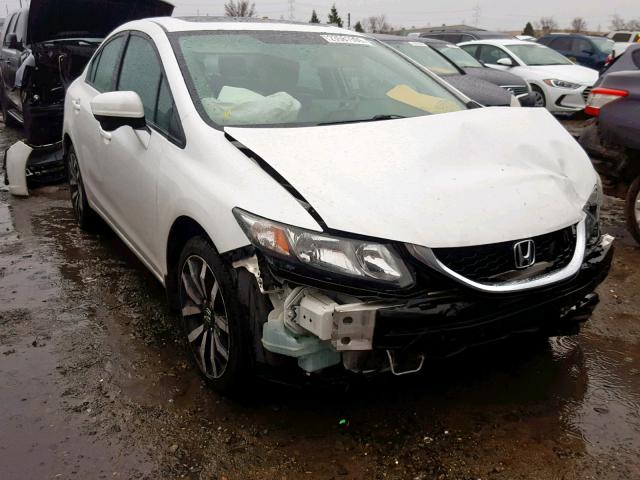 19XFB2F91FE240356 - 2015 HONDA CIVIC EXL WHITE photo 1