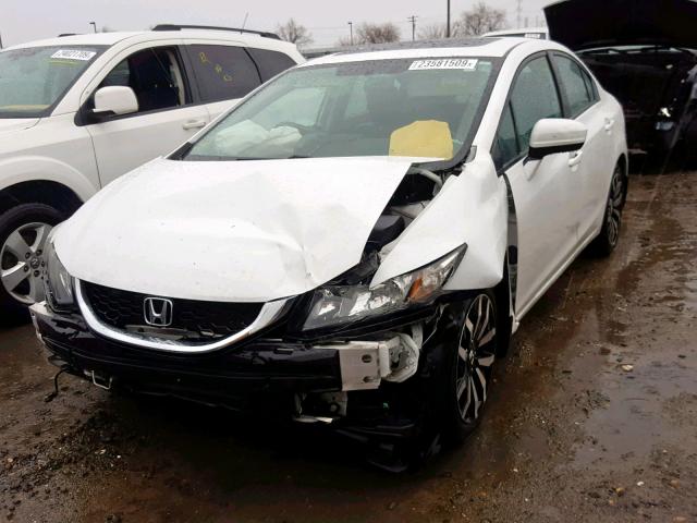 19XFB2F91FE240356 - 2015 HONDA CIVIC EXL WHITE photo 2