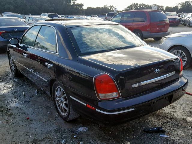 KMHFU45E12A167065 - 2002 HYUNDAI XG 350 BLACK photo 3