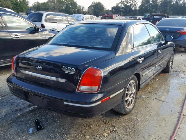 KMHFU45E12A167065 - 2002 HYUNDAI XG 350 BLACK photo 4