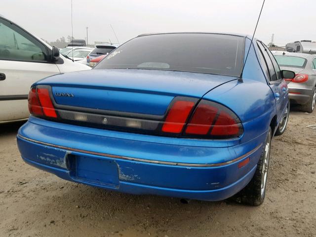 2G1WL52M2T9201030 - 1996 CHEVROLET LUMINA BLUE photo 4