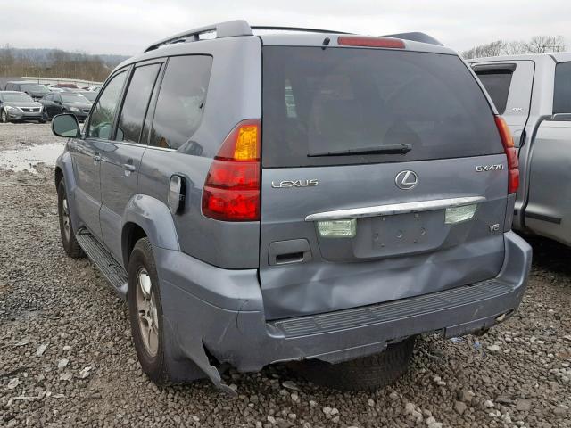 JTJBT20X630017945 - 2003 LEXUS GX 470 BLUE photo 3