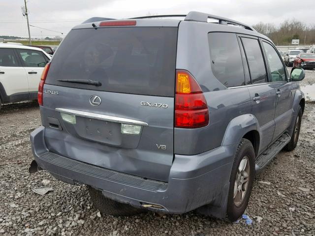 JTJBT20X630017945 - 2003 LEXUS GX 470 BLUE photo 4