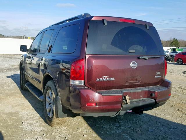 5N1BA0ND1EN601506 - 2014 NISSAN ARMADA SV MAROON photo 3