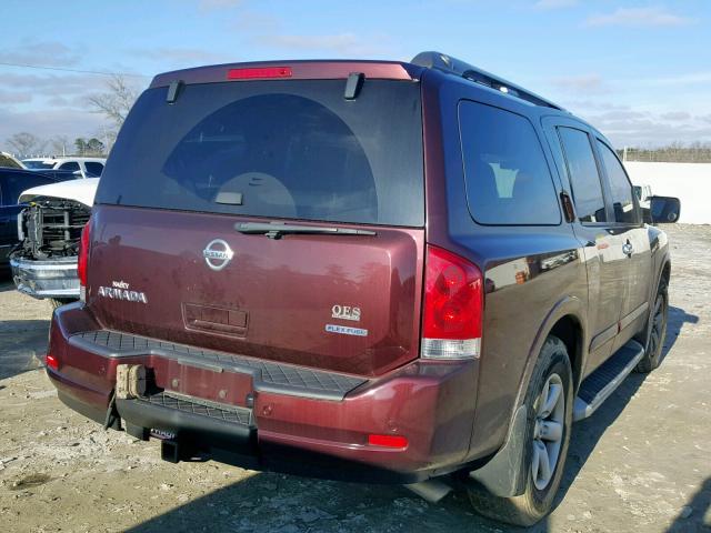 5N1BA0ND1EN601506 - 2014 NISSAN ARMADA SV MAROON photo 4