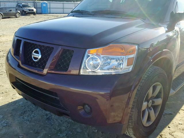 5N1BA0ND1EN601506 - 2014 NISSAN ARMADA SV MAROON photo 9