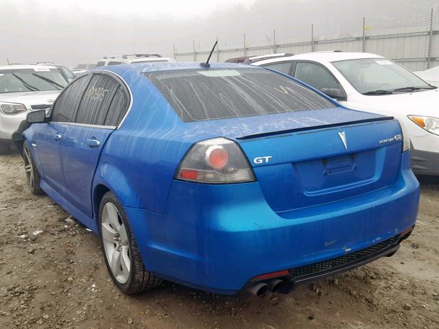 6G2EC57Y99L204143 - 2009 PONTIAC G8 GT BLUE photo 3