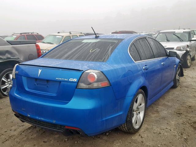 6G2EC57Y99L204143 - 2009 PONTIAC G8 GT BLUE photo 4