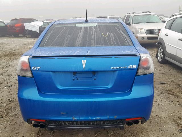 6G2EC57Y99L204143 - 2009 PONTIAC G8 GT BLUE photo 9