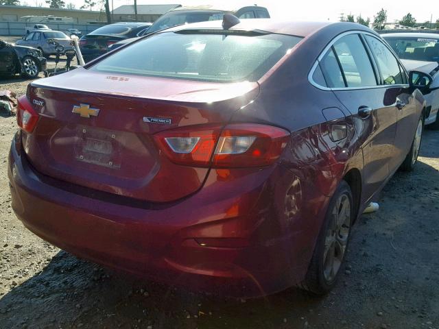 1G1BF5SM0H7183917 - 2017 CHEVROLET CRUZE PREM MAROON photo 4