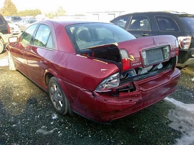 1LNHM86SX4Y681303 - 2004 LINCOLN LS RED photo 3