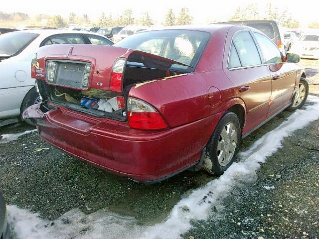 1LNHM86SX4Y681303 - 2004 LINCOLN LS RED photo 4