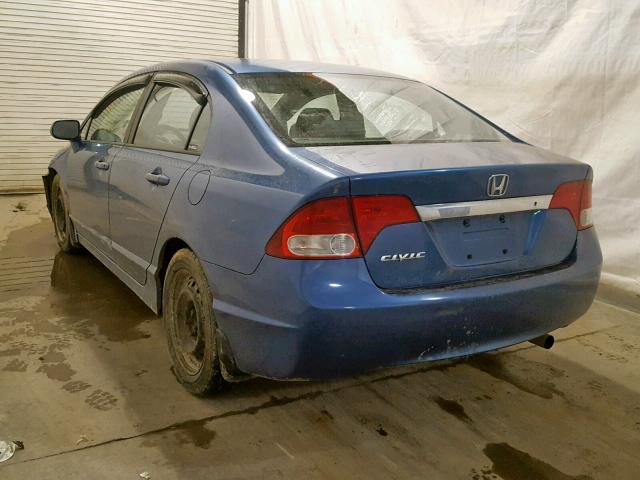 19XFA1F52BE000785 - 2011 HONDA CIVIC LX BLUE photo 3