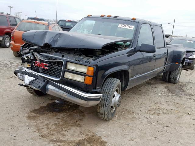 1GTHC33J4YF464384 - 2000 GMC SIERRA C35 BLACK photo 2