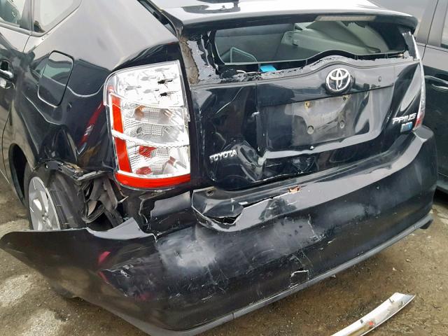 JTDKB20U873264660 - 2007 TOYOTA PRIUS BLACK photo 9