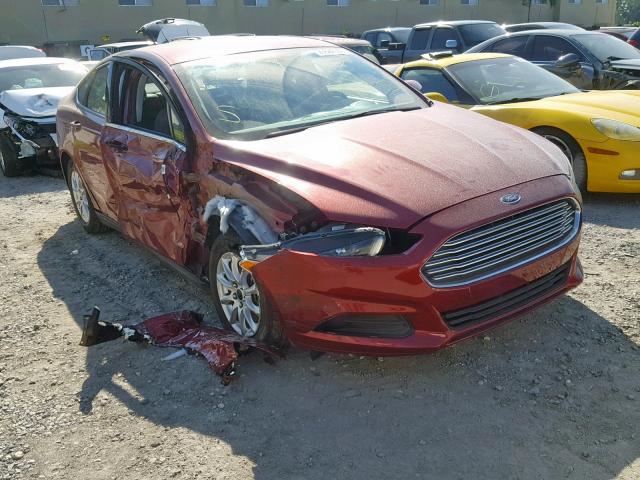 3FA6P0G79GR262009 - 2016 FORD FUSION S RED photo 1